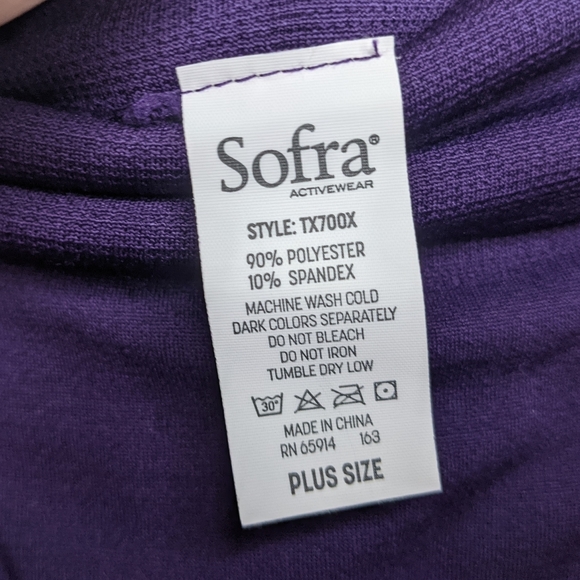 Sofra Activewear Purple Plus Size Leggings 💜 - Picture 3 of 6